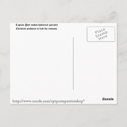 "Gib mir Freiheit oder gib mir den Tod!" Postkarte (Rückseite)