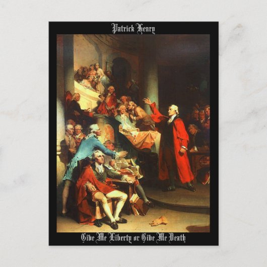 "Gib mir Freiheit oder gib mir den Tod!" Postkarte (Vorderseite)