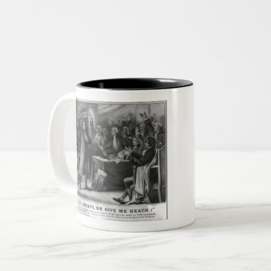 Gib mir Freiheit oder gib mir den Tod Zweifarbige Tasse (Vorderseite Links)
