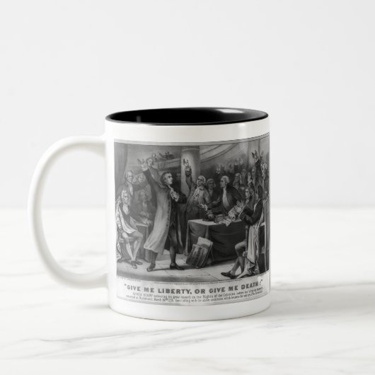 Gib mir Freiheit oder gib mir den Tod Zweifarbige Tasse (Links)