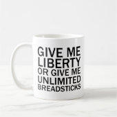 Gib mir Freiheit oder gib mir unbegrenzte Breadsti Kaffeetasse (Links)