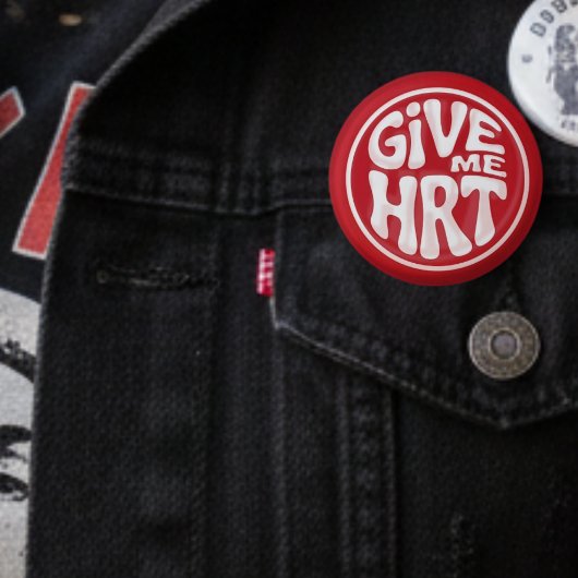 Gib mir HRT Retro Protest Button
