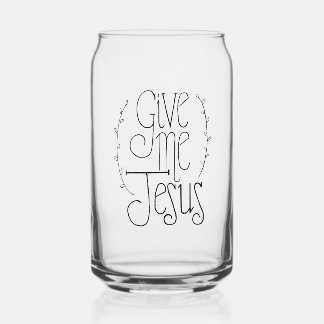 Gib mir Jesus Glass Dosenglas