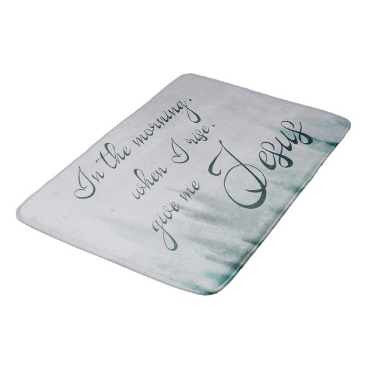 Gib mir Jesus Pine Tree Badematte (Schrägansicht)