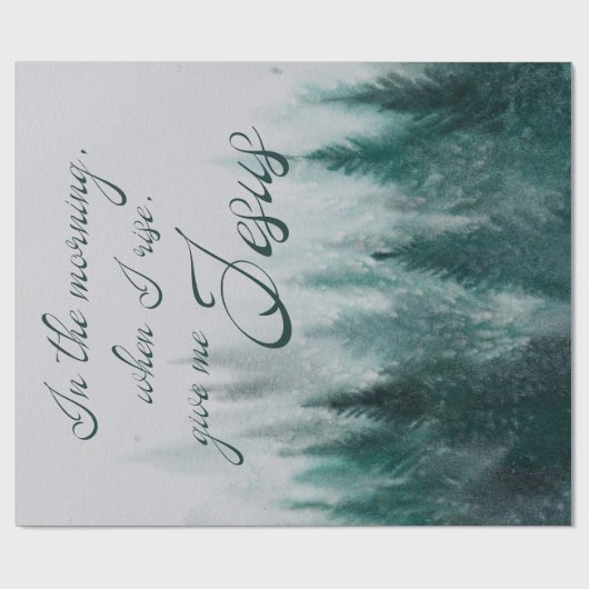 Gib mir Jesus Pine Tree Geschenkpapier (Flach)