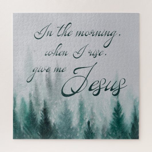 Gib mir Jesus Pine Tree Puzzle (Vertikal)