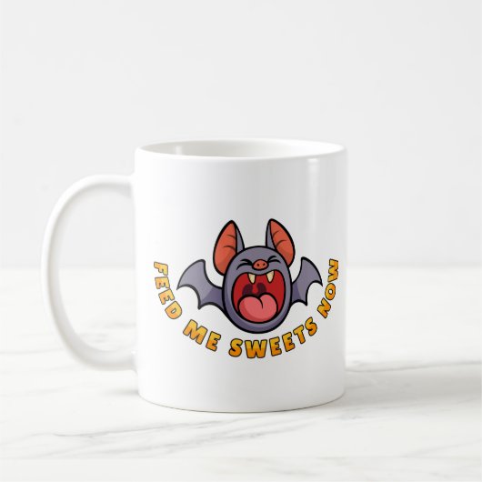 Gib mir jetzt Süßigkeiten Kaffeetasse (Links)