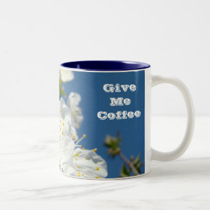 Gib mir Kaffee Tasse Geschenke Kirschblüten