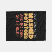 Gib mir Kartoffelpüree Witziger Erntedank Männer K Fleecedecke (Vorderseite (Horizontal))