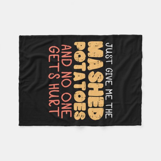 Gib mir Kartoffelpüree Witziger Erntedank Männer K Fleecedecke (Vorderseite (Horizontal))