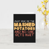 Gib mir Kartoffelpüree Witziger Erntedank Männer K Karte (Gelbe Blume)