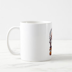 Gib mir Kaugummi, rufe gruselige Hexe Mond Kürbiss Kaffeetasse