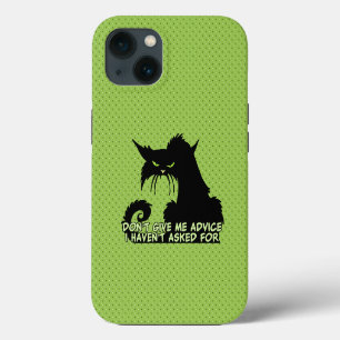 Gib mir keinen Rat wütende Katze sagt iPhone 13 Hülle