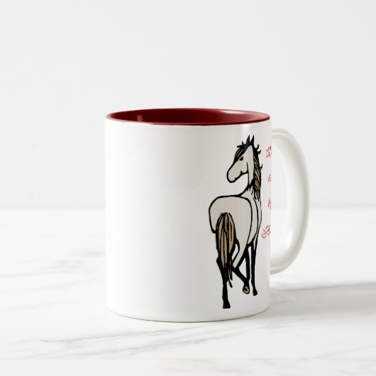 Gib mir meinen Platz! Zweifarbige Tasse (VorderseiteRechts)