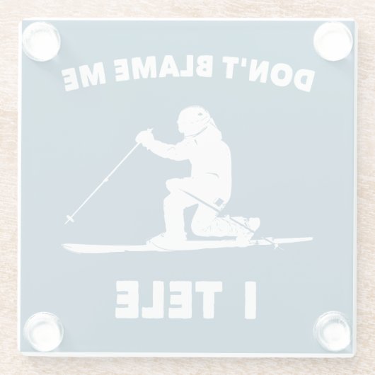 Gib mir nicht die Schuld, dass ich Tele Glasuntersetzer (Rückseite)