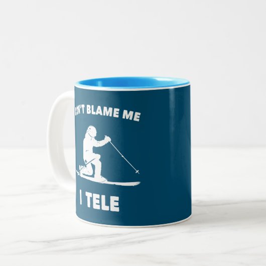 Gib mir nicht die Schuld, dass ich Tele Zweifarbige Tasse (Vorderseite Links)