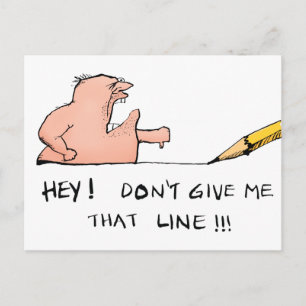 Gib mir nicht diese Ausrede Lustiger Cartoon Postkarte