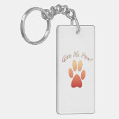 Gib mir Paw orange Schlüsselanhänger (Vorderseite links)