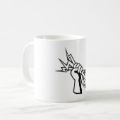 Gib mir Power Kaffeetasse (Vorderseite Links)