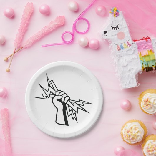 Gib mir Power Pappteller (Party)