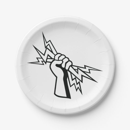 Gib mir Power Pappteller (Vorderseite)