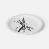 Gib mir Power Pappteller (Schrägansicht)