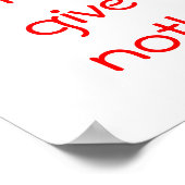 Gib mir Romance oder gib mir ein Nichts-Poster Poster (Ecke)