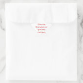 Gib mir Romance oder gib mir einen Nichts-Sterne-A Stern-Aufkleber (Tasche)