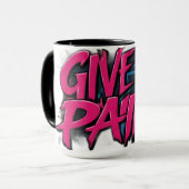 Gib mir Schmerzen Tasse (Vorderseite Links)