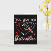 Gib mir Schmetterlinge Phlebotomist Pbt Valentine Karte (Gelbe Blume)