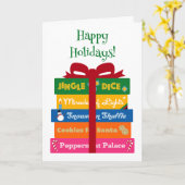 Gib mir Spiele für die Weihnachtskarte Karte (Gelbe Blume)