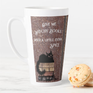 Gib mir zauberhafte Bücher mit etwas Extra-Gewürz Milchtasse