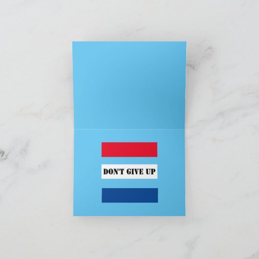 Gib nicht auf dankeskarte (Innenseite)