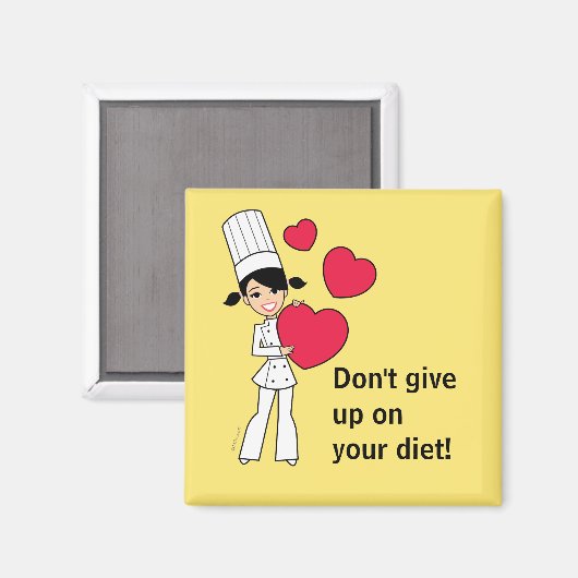 Gib nicht auf deinen Diät-Kühlschrankmagnet auf Magnet (Vorderseite/Rückseite)