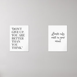 "Gib nicht auf, du bist besser, als du denkst." Bilderwand Sets