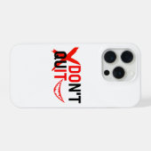 GIB NICHT AUF – Fettes rotes Motivationsdesign iPhone Hülle (Rückseite (Horizontal))