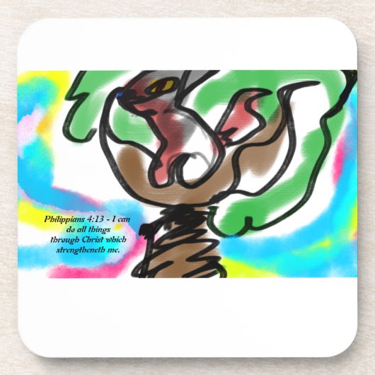 Gib nicht auf getränkeuntersetzer (Vorderseite)