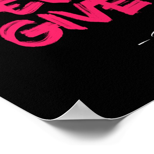 Gib nicht auf! Gib nie auf! Poster (Ecke)