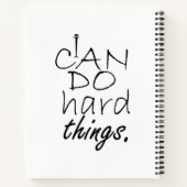 Gib nicht auf, ich kann harte Dinge tun Notizblock (Rückseite)