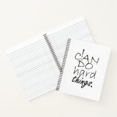 Gib nicht auf, ich kann harte Dinge tun Notizblock (Innenseite)