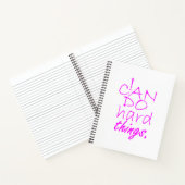 Gib nicht auf, ich kann harte Dinge tun Notizblock (Innenseite)