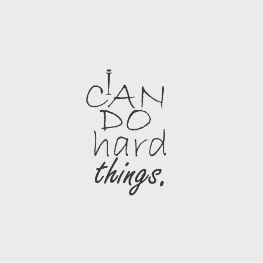 Gib nicht auf, ich kann hartes tun, was transparen aufkleber (Vorderseite)