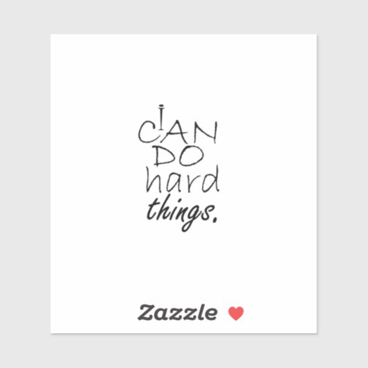 Gib nicht auf, ich kann hartes tun, was transparen aufkleber (Blatt)