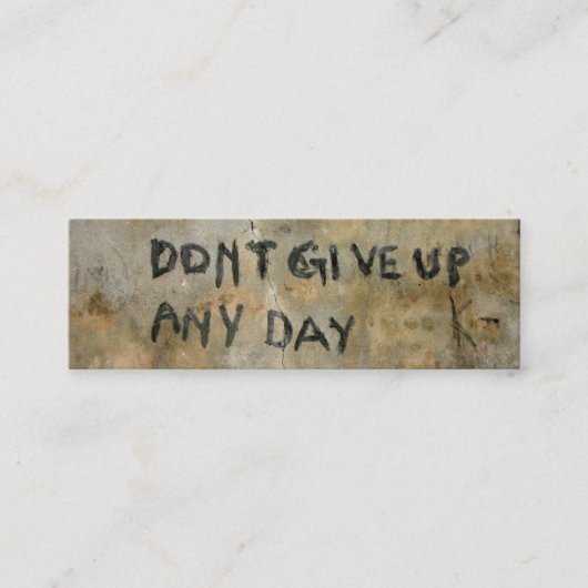 Gib nicht auf - Lesezeichen Mini Visitenkarte (Vorderseite)