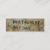 Gib nicht auf - Lesezeichen Mini Visitenkarte (Rückseite)