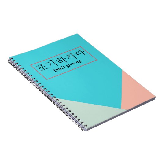 Gib nicht auf | Poji Hajima KPOP-Notebook Notizblock (Rechte Seite)