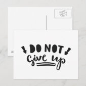 Gib nicht auf postkarte (Vorne/Hinten)