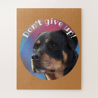 Gib nicht auf Rottweiler Classic Round Puzzle