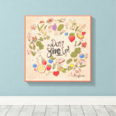 Gib nicht auf! Starke Leinwand - Mauer Art 11x11 (Insitu (Holzboden))