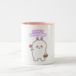 Gib nicht auf zweifarbige tasse